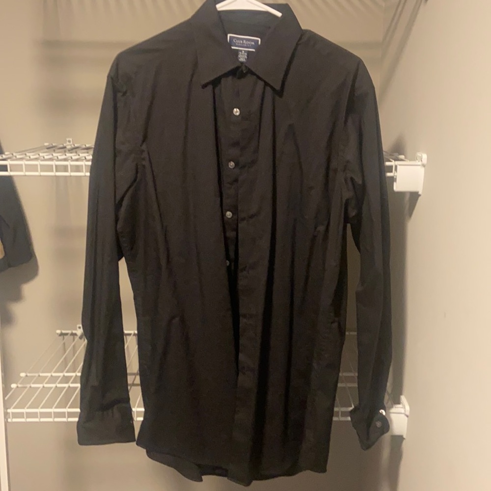 Club Room Black Regular Men’s Button Down Shirt